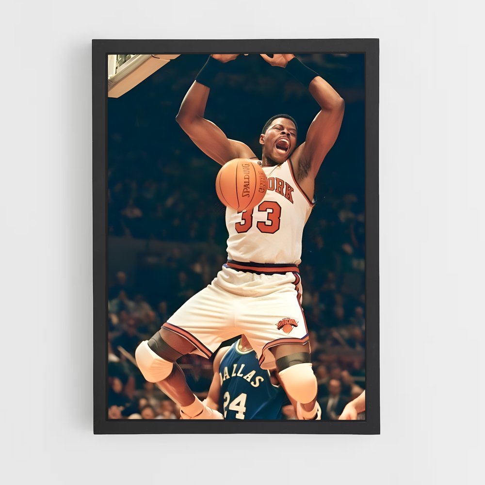 Poster Dunkin' Ewing – affiche Basketball (vue 2)